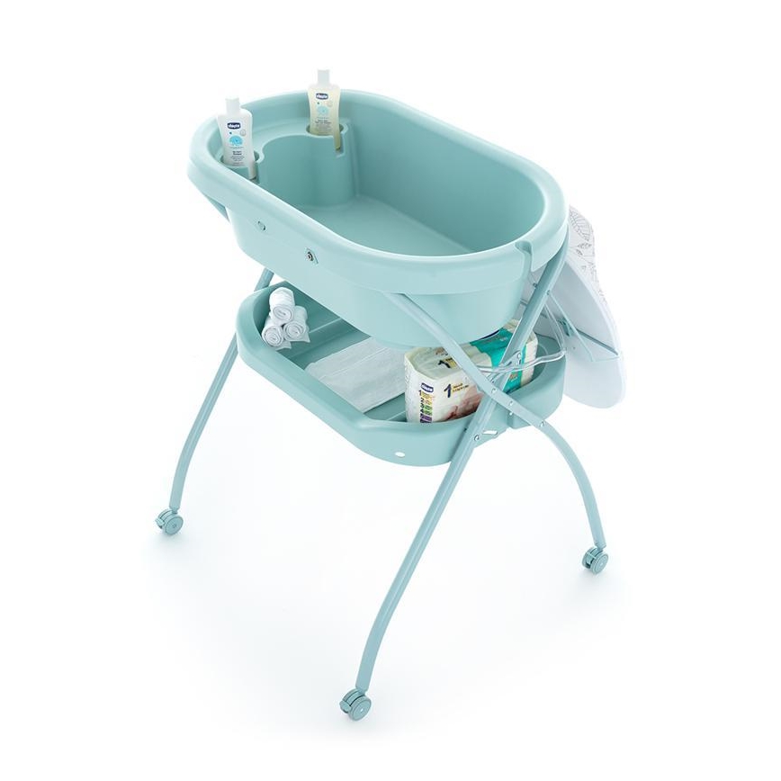 PETITE&MARS - Stalak sa kadicom i podlogom za previjanje SPA 3u1 menta