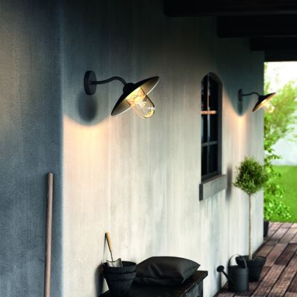 Philips 01643/30/PN - Spoljašnja zidna lampa HAMMOCK 1xE27/60W/230V IP44
