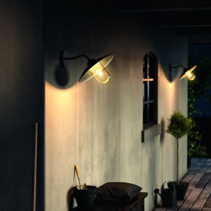 Philips 01643/30/PN - Spoljašnja zidna lampa HAMMOCK 1xE27/60W/230V IP44