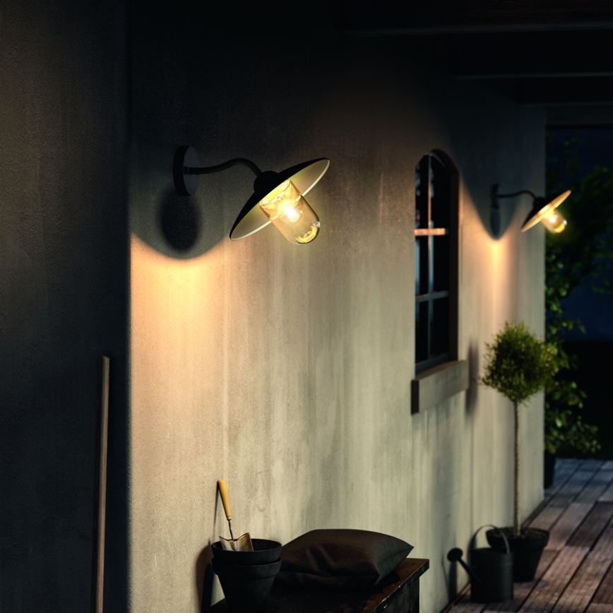 Philips 01643/30/PN - Spoljašnja zidna lampa HAMMOCK 1xE27/60W/230V IP44