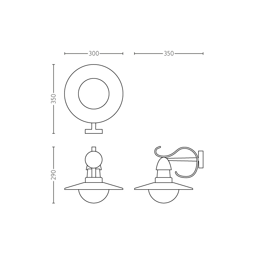 Philips 01816/30/PN - Spoljašnja lampa MYGARDEN TOPIARY 1xE27/60W/230V IP44