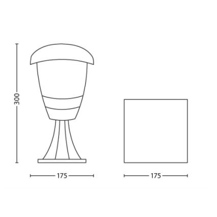 Philips - Baštenska lampa 1xE27/60W/230V IP44