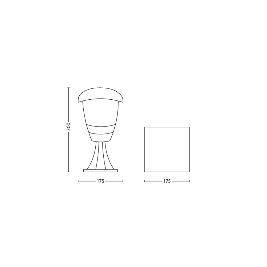 Philips - Baštenska lampa 1xE27/60W/230V IP44