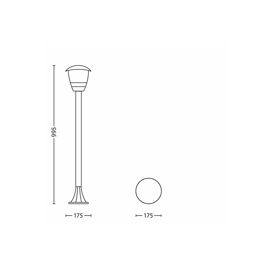 Philips 15383/30/16 - Spoljašnja lampa MYGARDEN CREEK 1xE27/60W/230V crno IP44