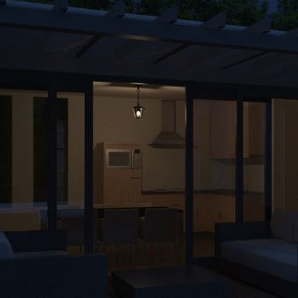 Philips - Spoljašnji viseći luster 1xE27/60W/230V crno