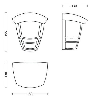 Philips - Spoljašnja zidna lampa E27/60W/230V
