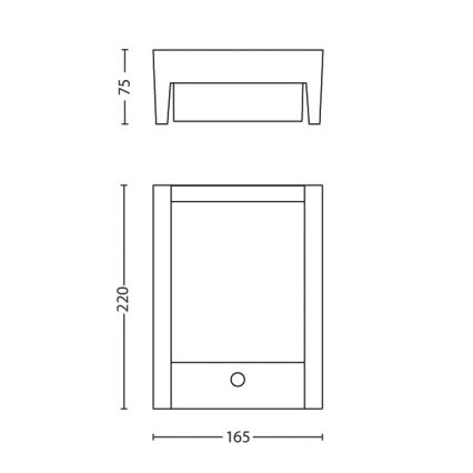 Philips - LED Zidno spoljašnje osvetljenje sa senzorom LED/6W 2700K IP44