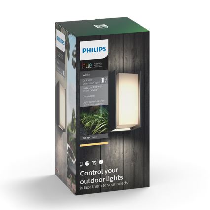 Philips - LED prigušiva spoljna zidna svetiljka Hue TURACO 1xE27/9,5W/230V IP44