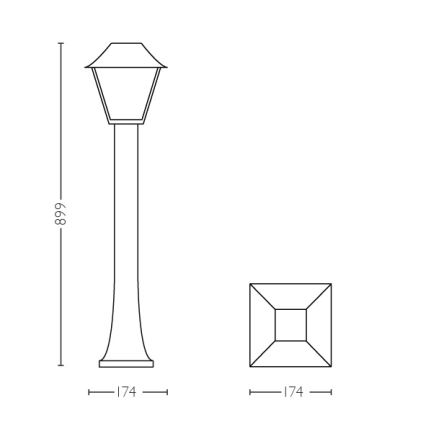 Philips - Spoljašnja lampa E27/60W/230V IP44