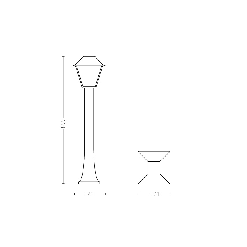 Philips - Spoljašnja lampa E27/60W/230V IP44
