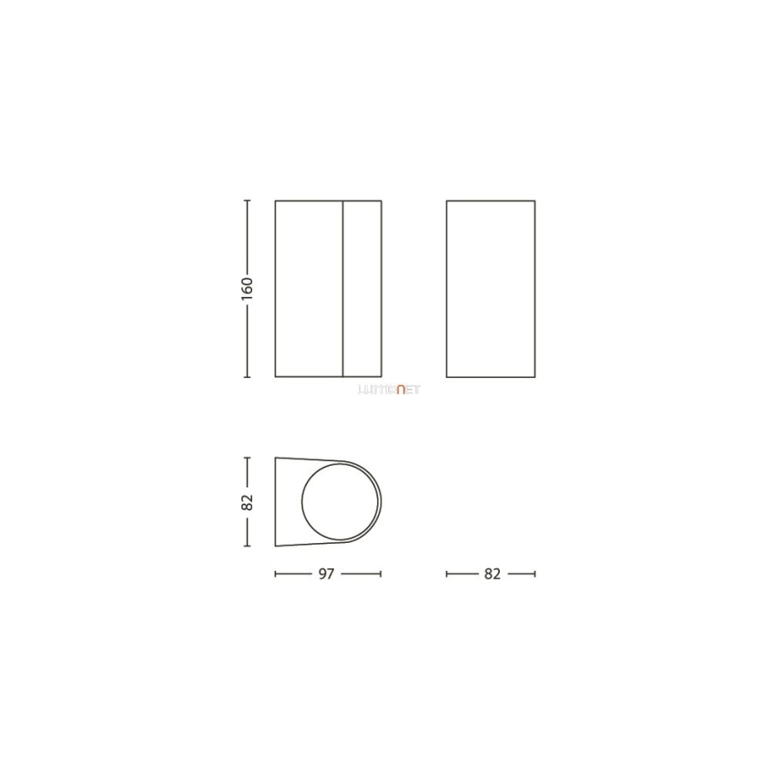 Philips 17102/86/16 - Spoljašnja zidna lampa MYGARDEN NIGHTINGALE 2xGU10/35W