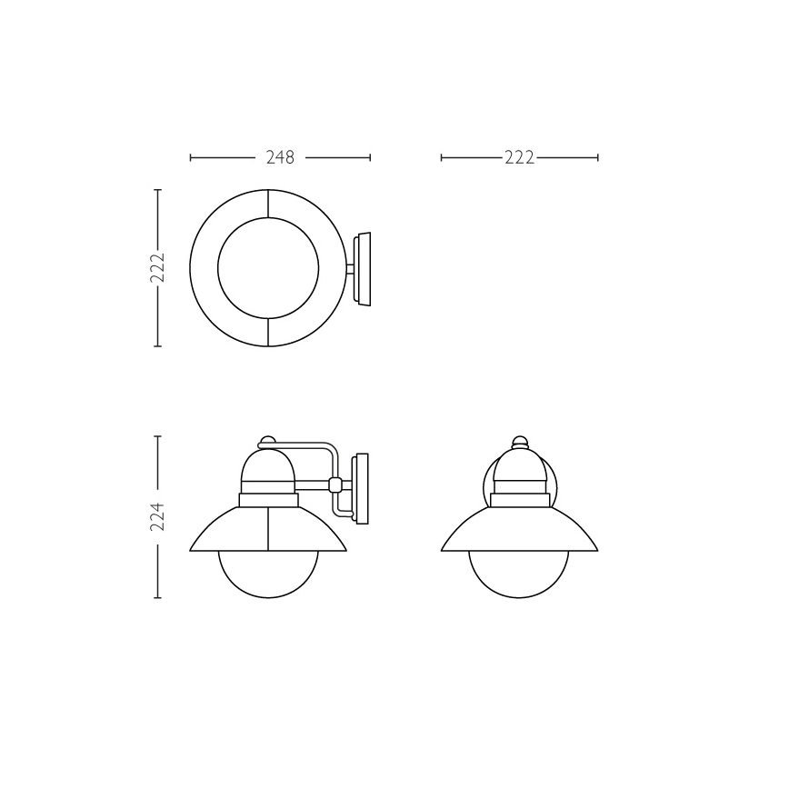 Philips - Vanjska svjetiljka 1xE27/60W/230V IP44