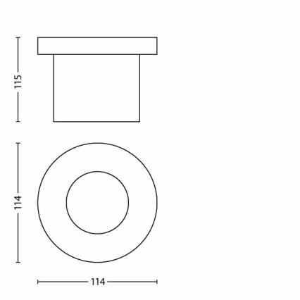 Philips - LED spoljašnje ugradno svetlo za prolaz vozila 1xLED/3W/230V
