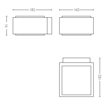 Philips - Spoljašnja zidna lampa E27/42W/230V IP44