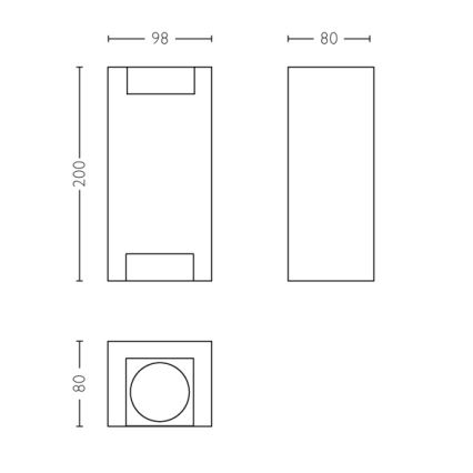 Philips - Spoljno zidno svetlo 2xGU10/5W/230V IP44