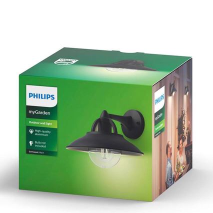Philips 17381/30/PN - Spoljašnja zidna lampa COMORANT 1xE27/42W/230V IP44