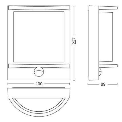 Philips - LED spoljašnje zidno svetlo LED/12W IP44