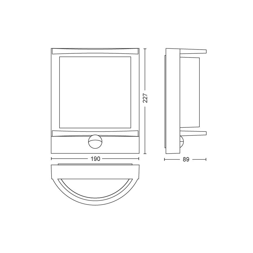Philips - LED spoljašnje zidno svetlo LED/12W IP44