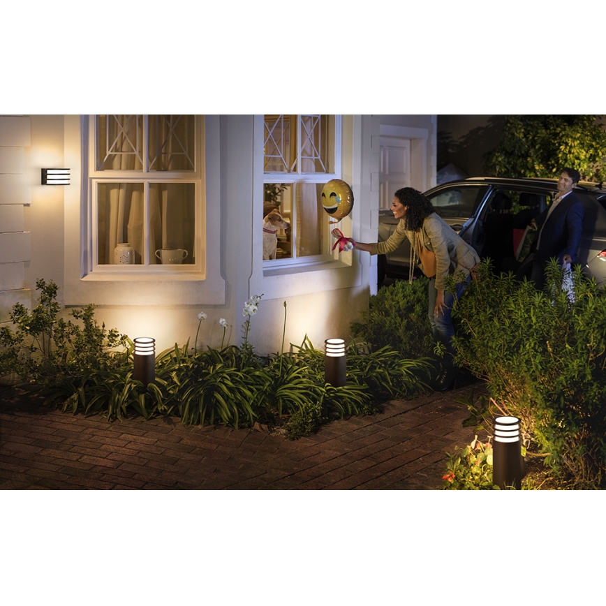 Philips - LED prigušiva spoljašnja zidna svetiljka Hue LUCCA 1xE27/9,5W/230V IP44