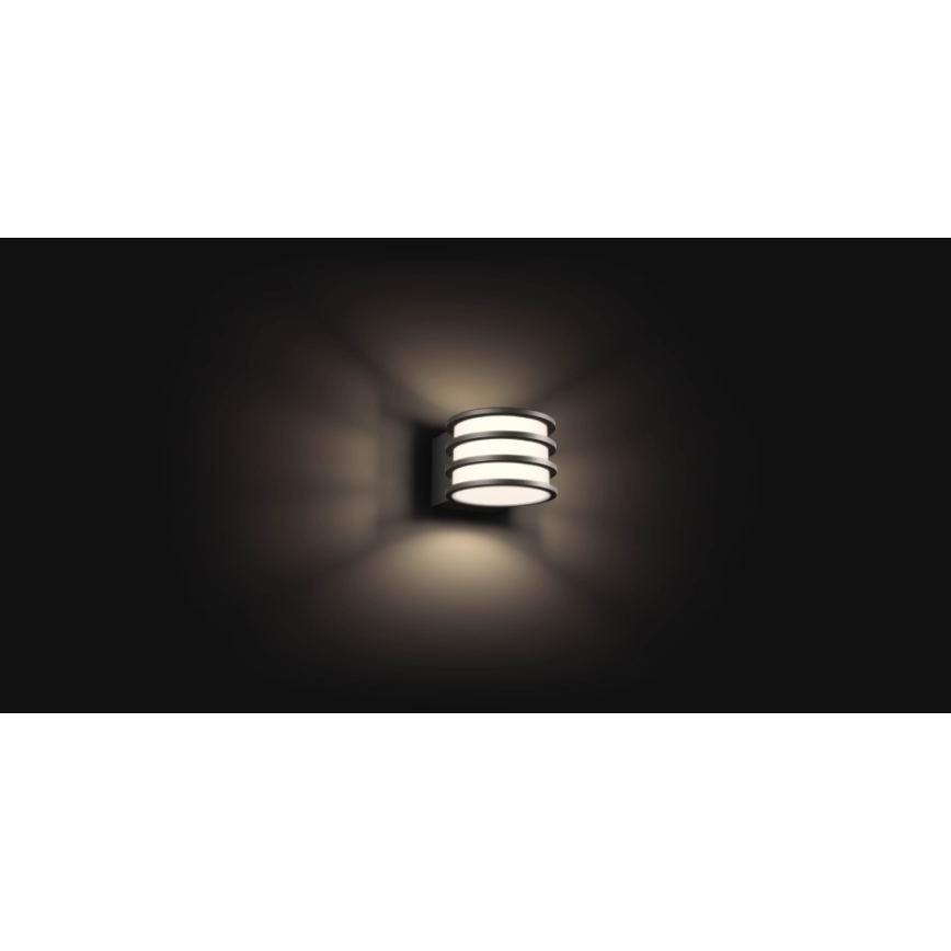 Philips - LED prigušiva spoljašnja zidna svetiljka Hue LUCCA 1xE27/9,5W/230V IP44