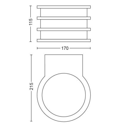 Philips - LED prigušiva spoljašnja zidna svetiljka Hue LUCCA 1xE27/9,5W/230V IP44