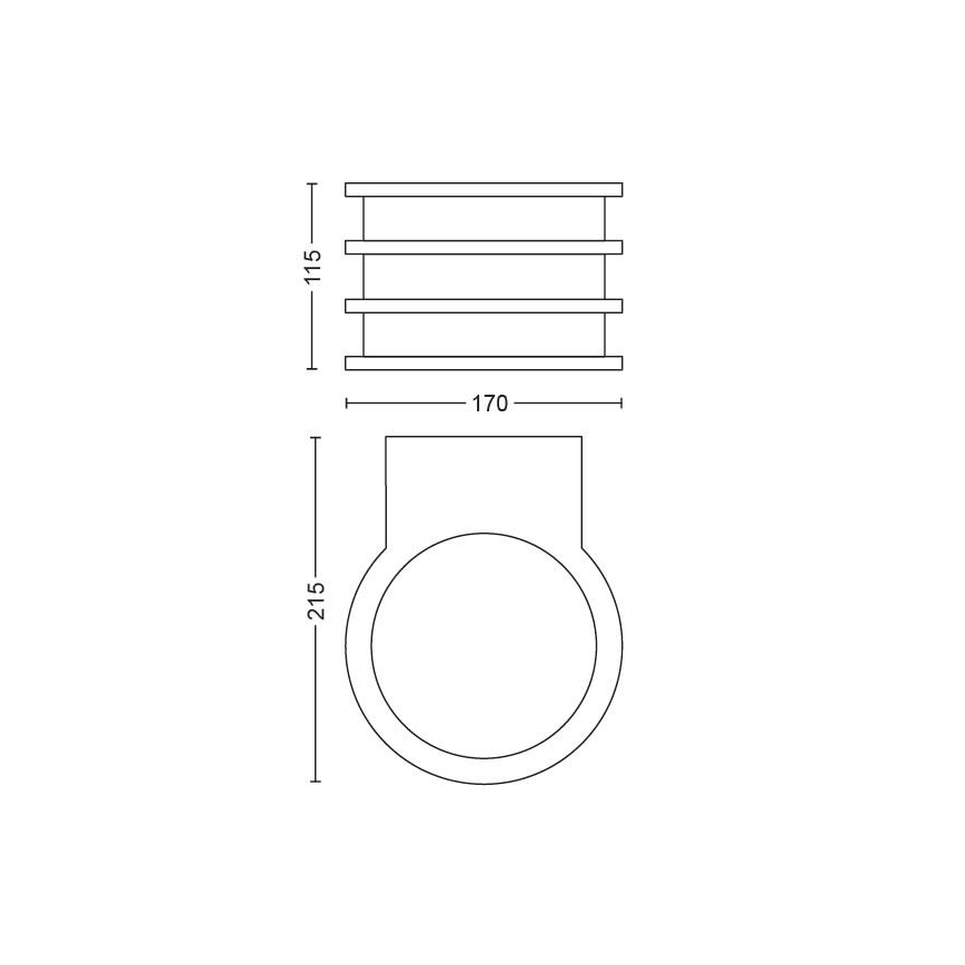Philips - LED prigušiva spoljašnja zidna svetiljka Hue LUCCA 1xE27/9,5W/230V IP44