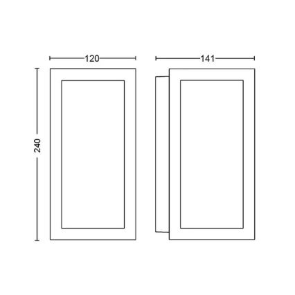 Philips - LED RGBW prigušiva spoljašnja zidna svetiljka Hue IMPRESS 2xLED/8W/230V 2000-6500K IP44