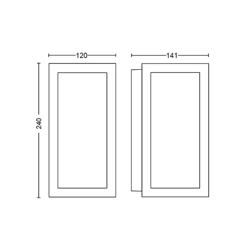 Philips - LED RGBW prigušiva spoljašnja zidna svetiljka Hue IMPRESS 2xLED/8W/230V 2000-6500K IP44