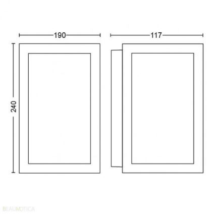 Philips - LED RGBW prigušiva spoljna zidna svetiljka Hue IMPRESS 2xLED/8W/230V IP44