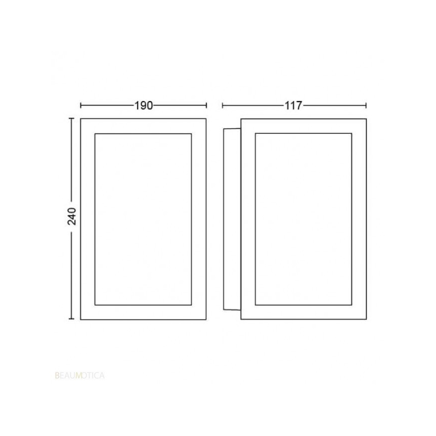 Philips - LED RGBW prigušiva spoljna zidna svetiljka Hue IMPRESS 2xLED/8W/230V IP44