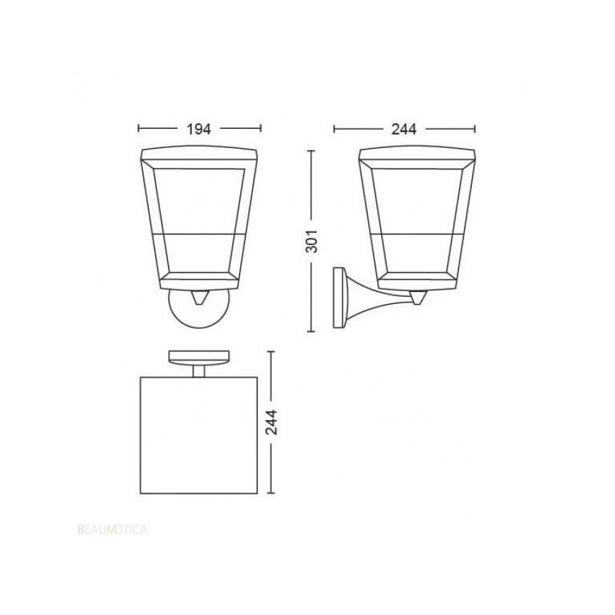 Philips - LED RGBW prigušiva spoljna zidna svetiljka Hue ECONIC LED/15W/230V IP44