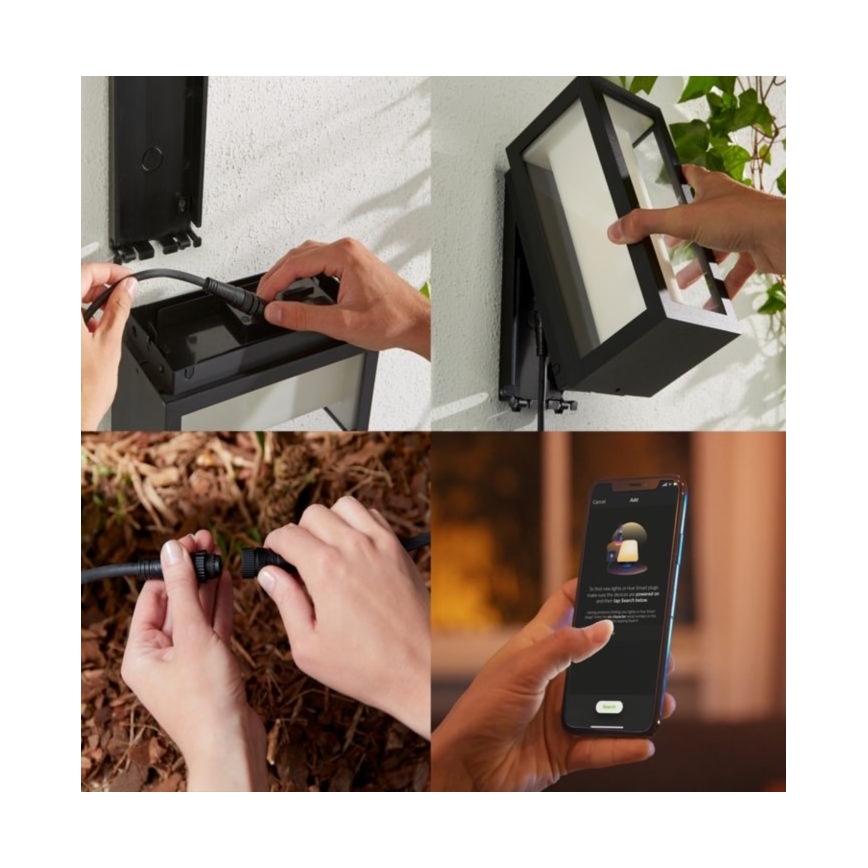 Philips - LED RGBW prigušiva spoljašnja zidna svetiljka Hue IMPRESS 2xLED/8W/24V 2000-6500K IP44