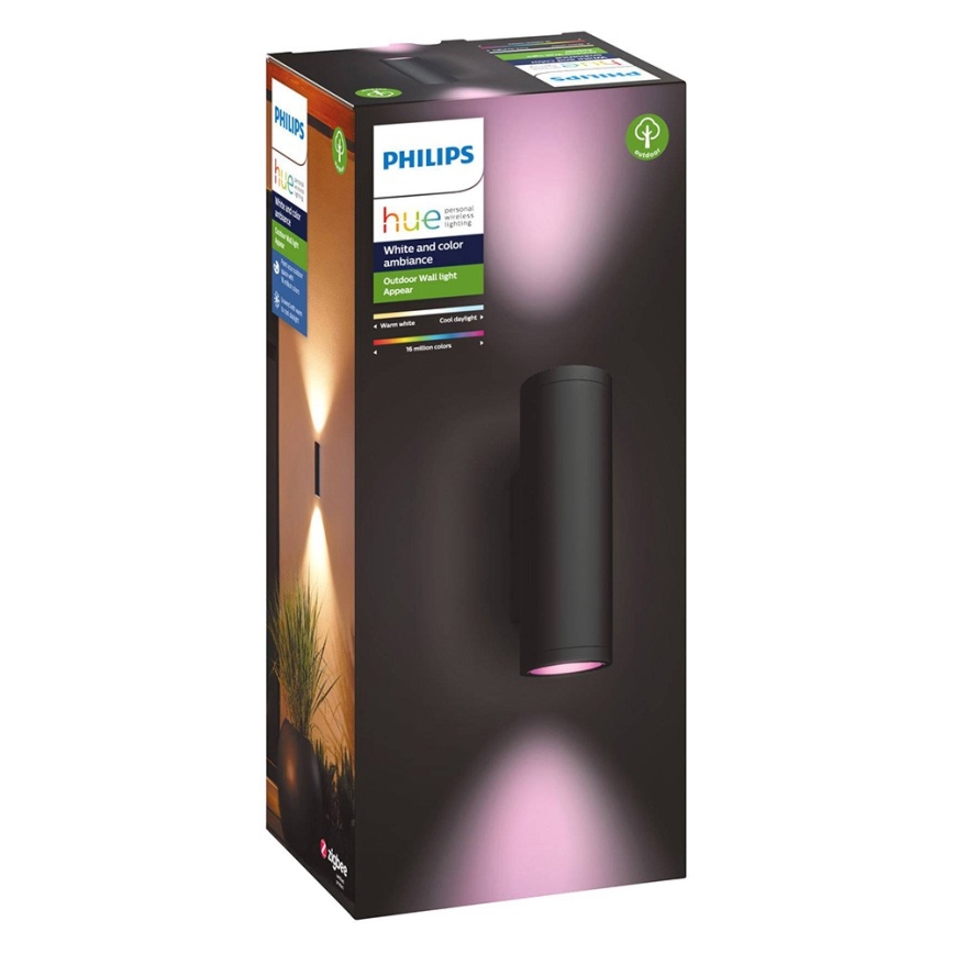 Philips - LED RGBW prigušiva spoljašnje zidno svetlo Hue APPEAR 2xLED/8W/230V IP44