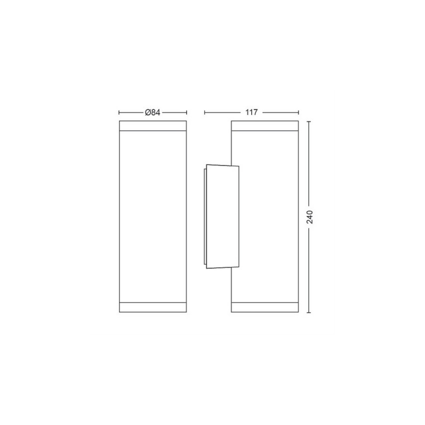 Philips - LED RGBW prigušiva spoljašnje zidno svetlo Hue APPEAR 2xLED/8W/230V IP44