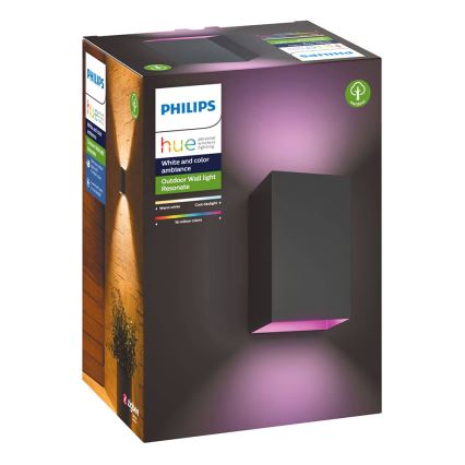 Philips - LED RGBW prigušiva spoljna zidna svetiljka Hue RESONATE 2xLED/8W/230V 2000-6500K IP44