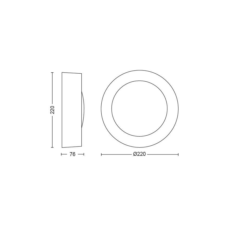 Philips - LED RGBW prigušiva spoljašnja zidna svetiljka Hue DAYLO LED/15W/230V 2000-6500K IP44
