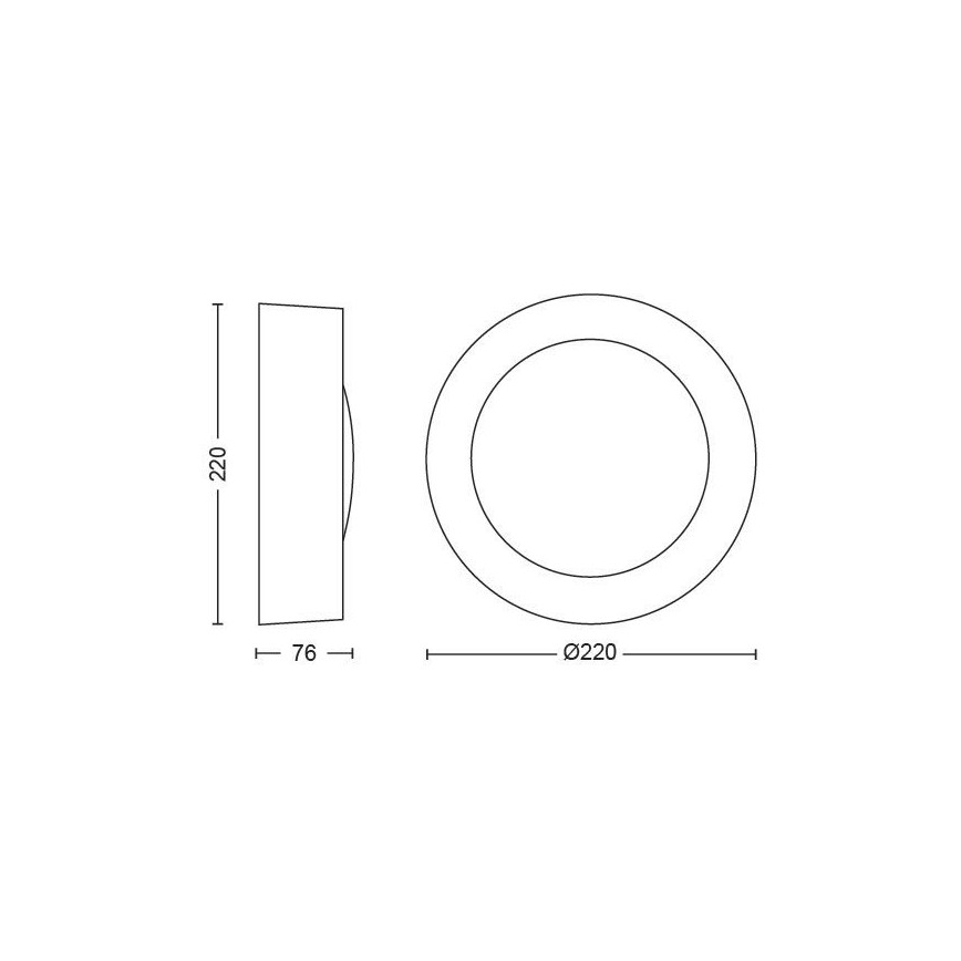 LED RGBW prigušiva spoljašnje zidno svetlo Hue DAYLO LED/15W/230V 2000-6500K IP44