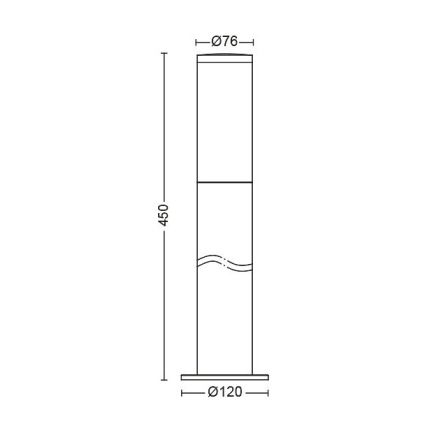 Philips - Spoljašnja lampa 1xE27/20W/230V IP44 45 cm