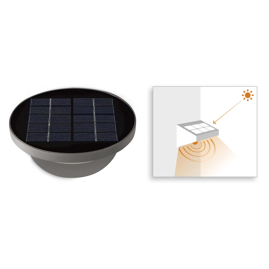 Philips 17808/87/16 - LED Solarna lampa sa senzorom za pokret i dan/noć MYGARDEN DUSK 1xLED/1W/3,7V 2200 mAh IP44