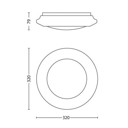 Philips - LED plafonjera LED/16W/230V 4000K