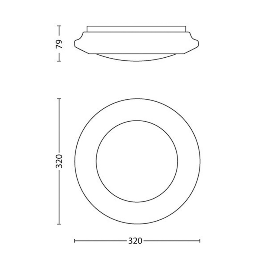 Philips - LED plafonjera LED/16W/230V 4000K
