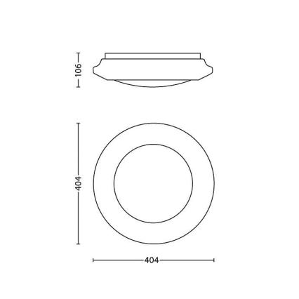 Philips - LED Plafonjera LED/22W/230V 2700K