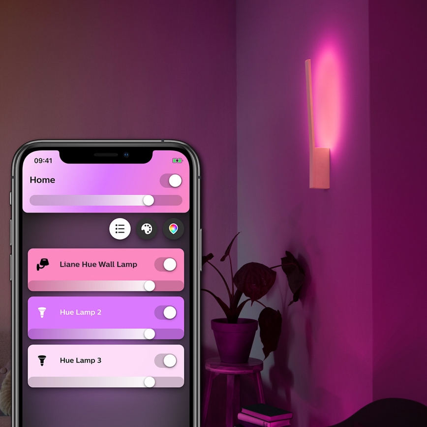 Philips - LED RGBW prigušiva zidno svetlo Hue LIANE White And Color Ambiance 1xLED/12W/230V