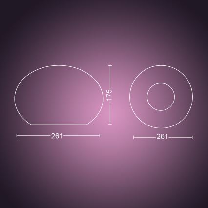 Philips - LED RGB prigušiva stona lampa Hue FLOURISH White And Color Ambiance 1xE27/9,5W/230V