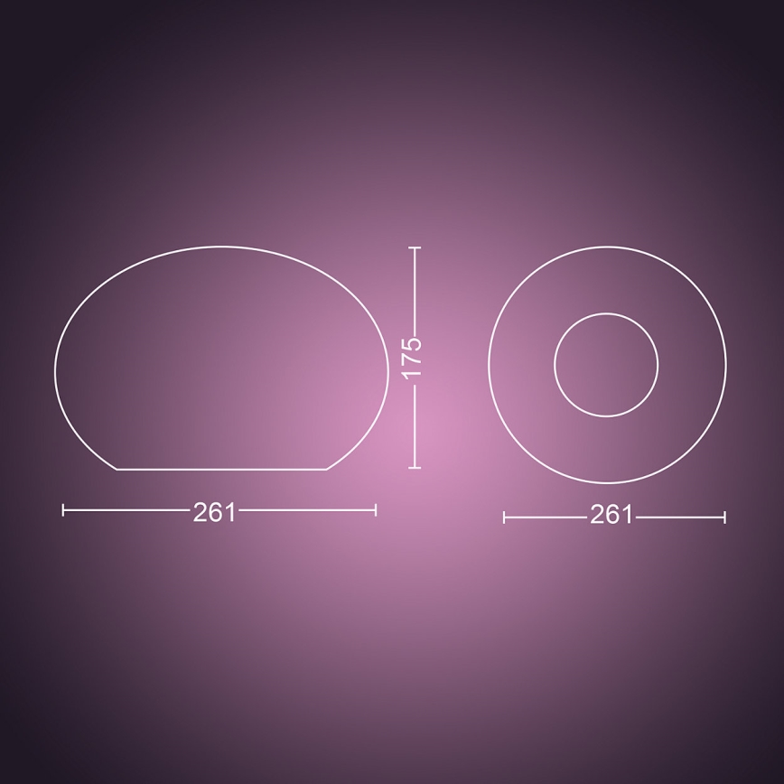 Philips - LED RGB prigušiva stona lampa Hue FLOURISH White And Color Ambiance 1xE27/9,5W/230V