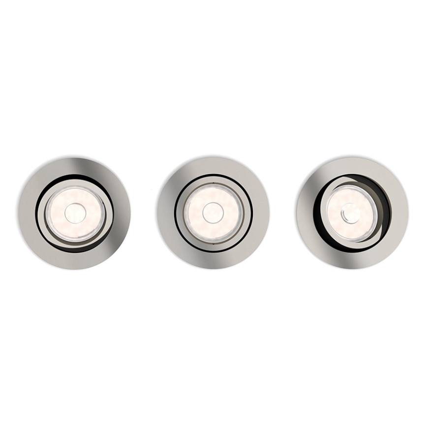 Philips - KOMPLET 3x stropna ugradna svetiljka 1xGU10/5,5W/230V