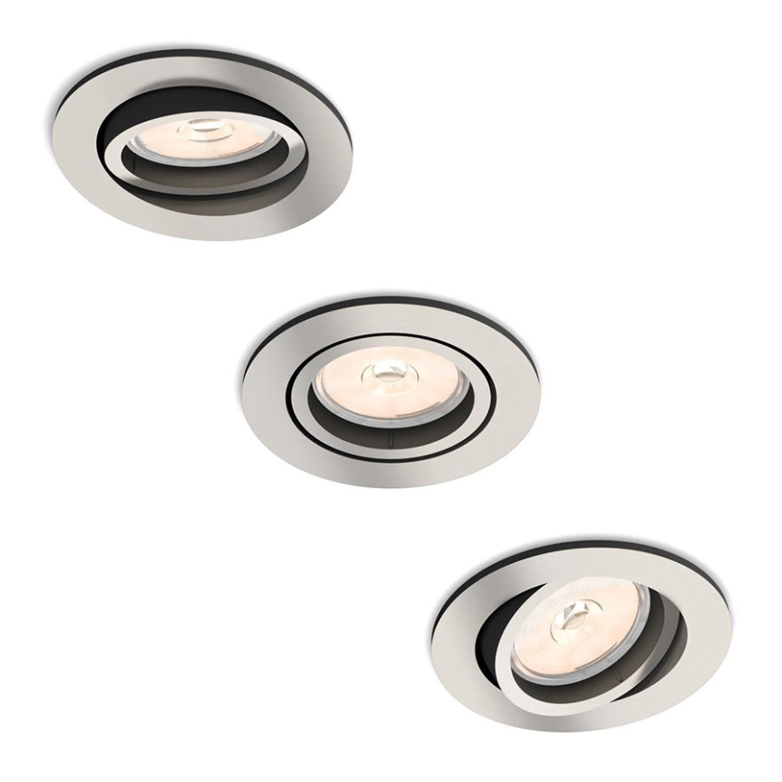 Philips - KOMPLET 3x stropna ugradna svetiljka 1xGU10/5,5W/230V