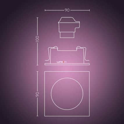 Philips - LED RGBW prigušiva ugradna svetiljka Hue CENTURA 1xGU10/5,7W/230V