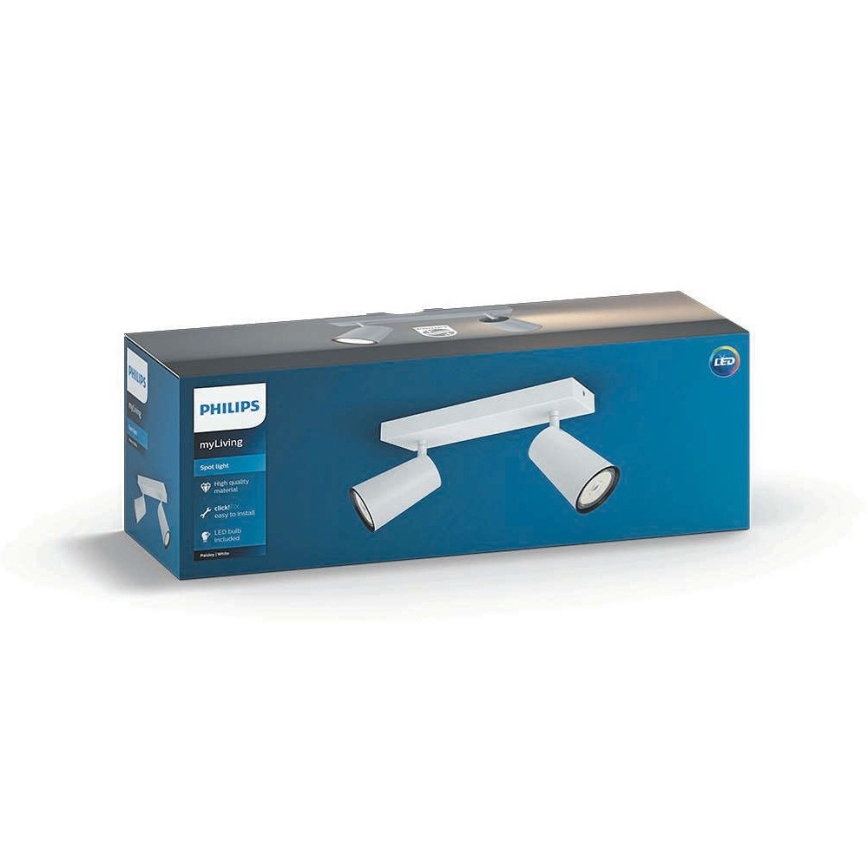 Philips - Spot svetilo 2xGU10/5,5W/230V