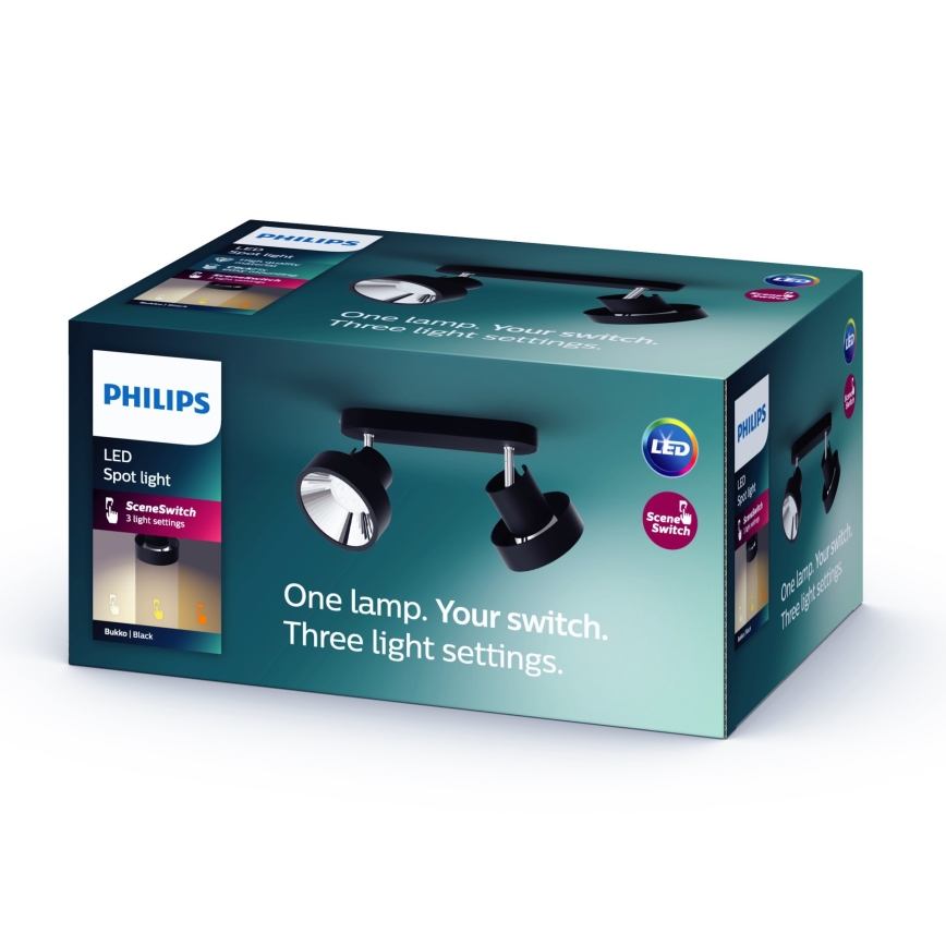 Philips 50602/30/P0 - LED prigušiva spot svetiljka BUKKO 2xLED/4,5W/230V